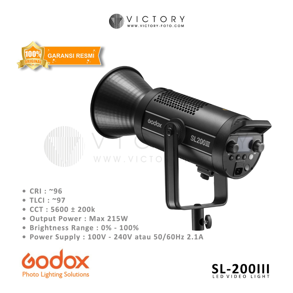 Lampu LED Godox SL-200 III LED Video Light / Godox SL 200 III