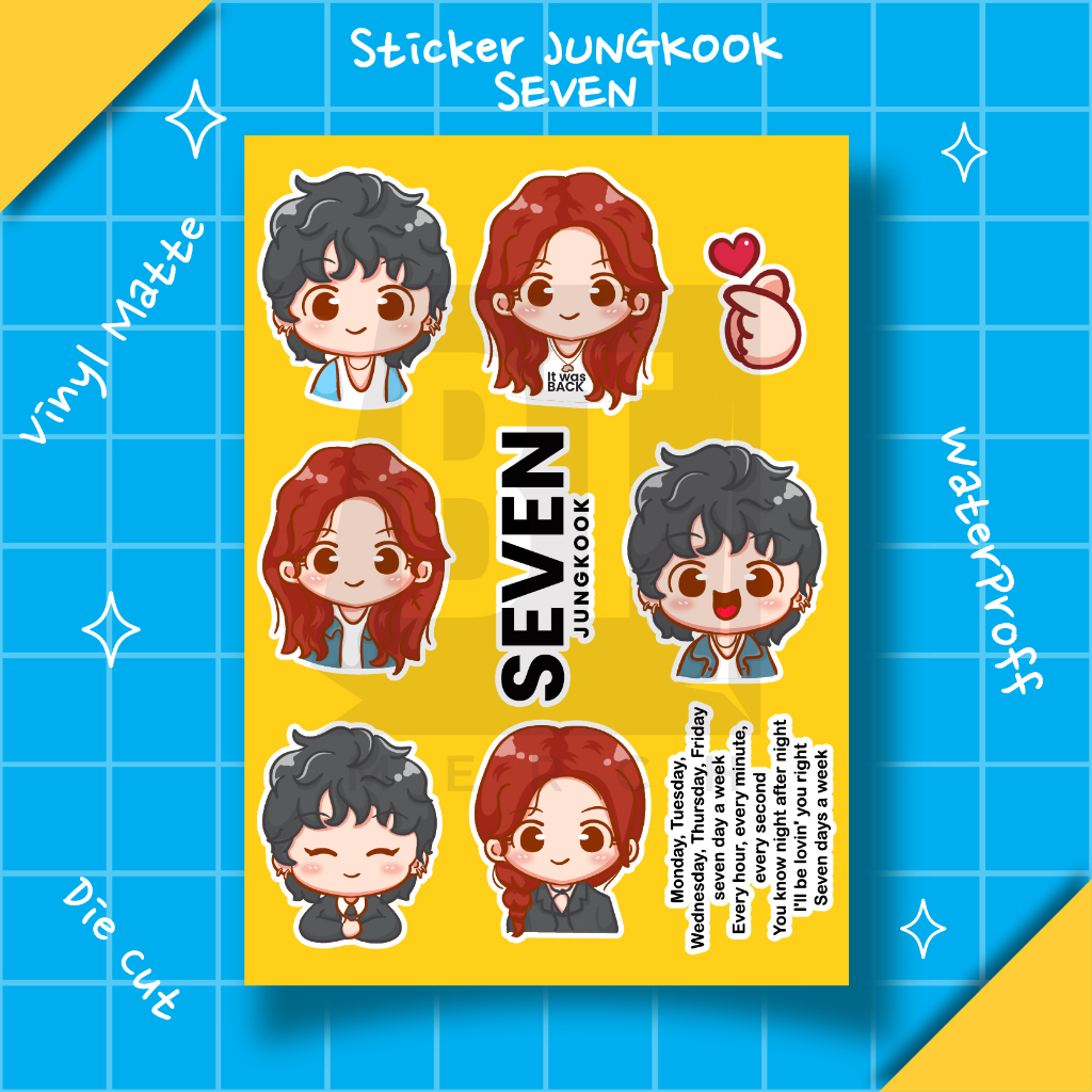 

STICKER DECO JUNGKOOK SEVEN GLOSSY WATERPROOF