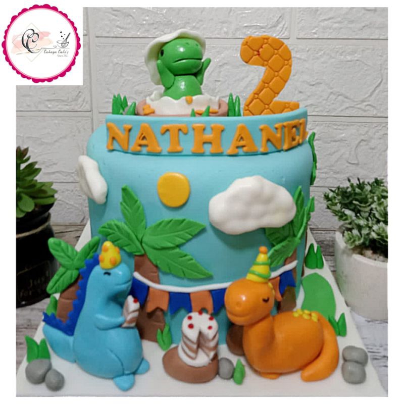 Kue Ulang Tahun Karakter Dinosaurus / Dinosaurus Cake / Kue Ultah Dinosaurus