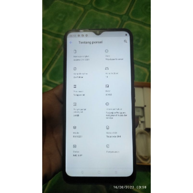 realme C11 4 64 lengkap second