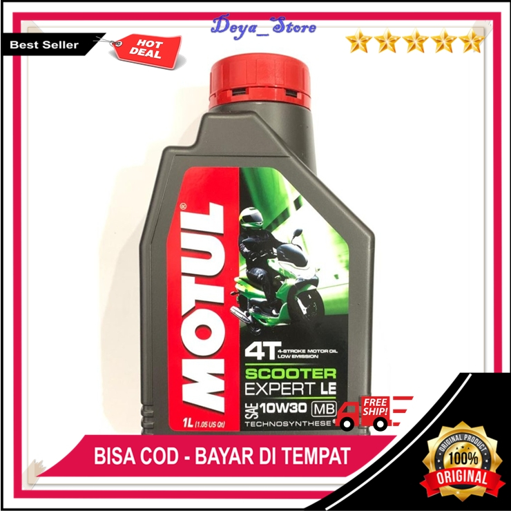 Oli Motor Motul Matic Original Oli Motul Scooter Expert Le 10W30 1Liter Oli Motul Nmax Pcx Aerox Var