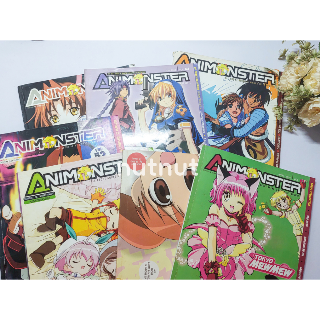 (PRELOVED CEK DESKRIPSI) MAJALAH ANIME ANIMONSTER TAHUN 2000, 2002, 2003, 2004 VOL. 21 42 52 54 56 6