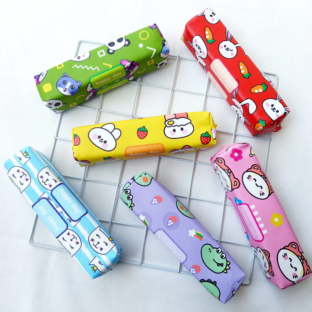 

Tempat Pensi Kotak Pensil Mini Printing Karakter Happy Day