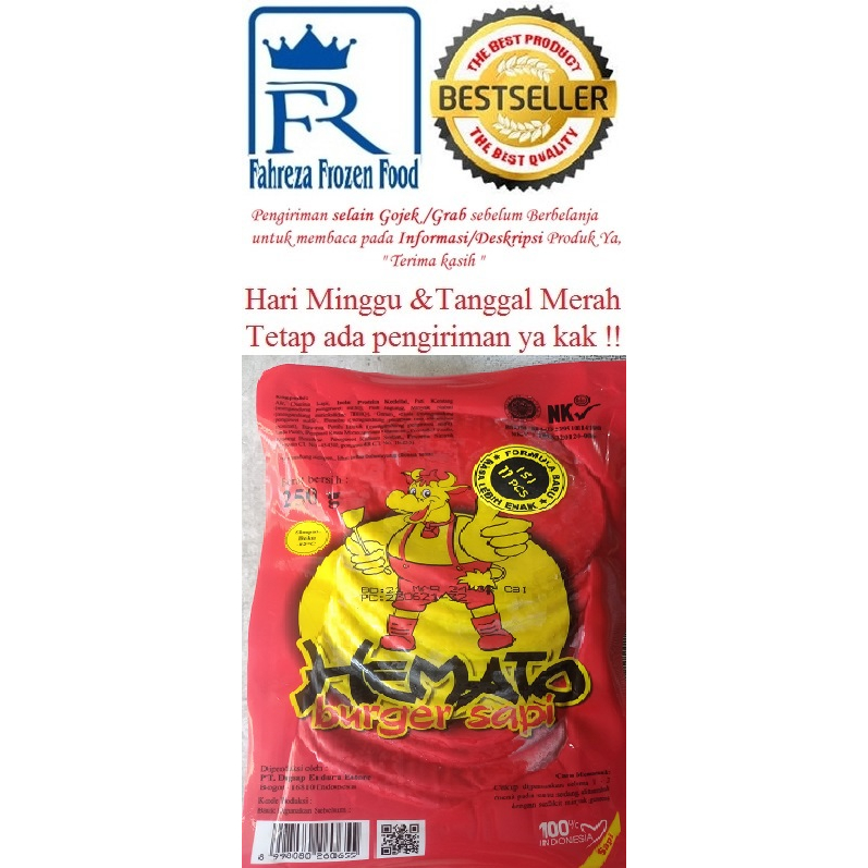 

Hemato Burger Sapi Besar 250 Gram Harga Promo