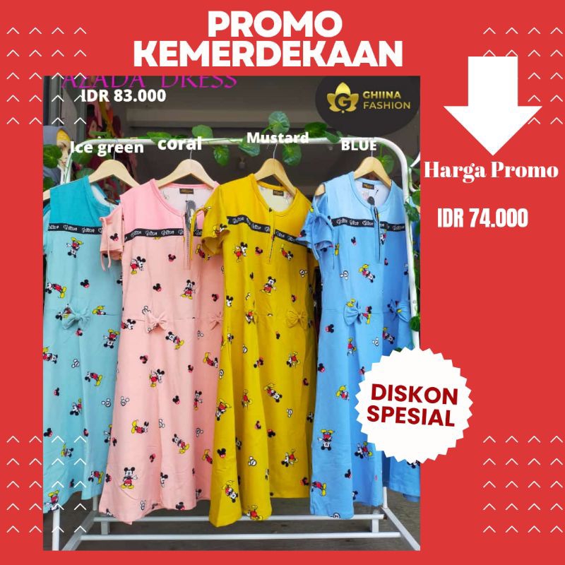 GHINA FASHION || DASTER KEKINIAN NAUMY DRESS MATT BABY TERRY PREMIUM TERLARIS BISA COD ✅