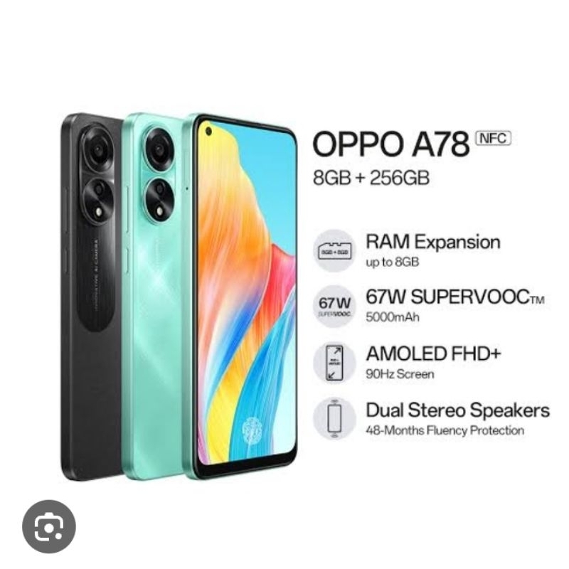 Handphone OPPO A78 ram8/256gb 4G Garansi Resmi OPPO