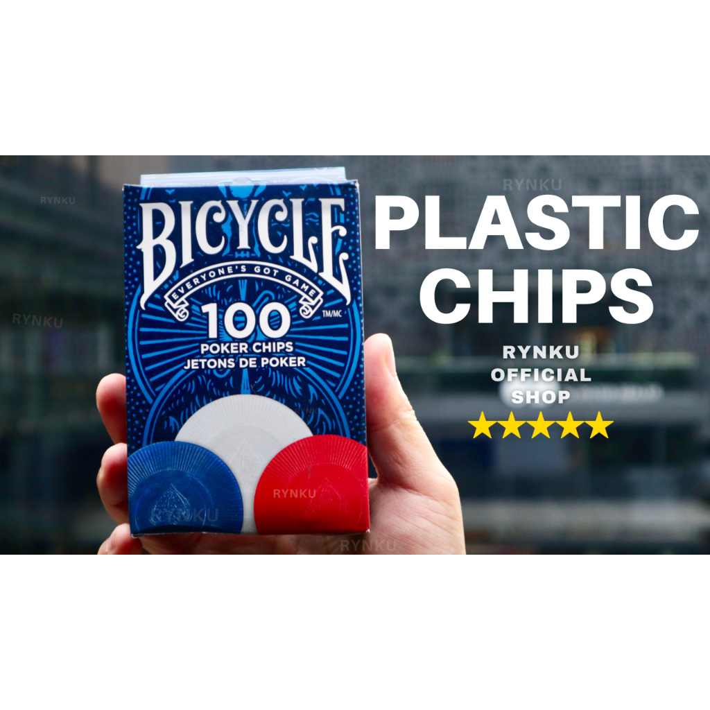 BICYCLE PLASTIC POKER CHIP COUNT OF 100 - POKER CHIP BICYCLE isi 100