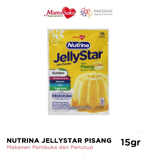 

JELI NUTRINA JELLYSTAR PISANG 15GR MAMASUKA JELLY STAR BANANA