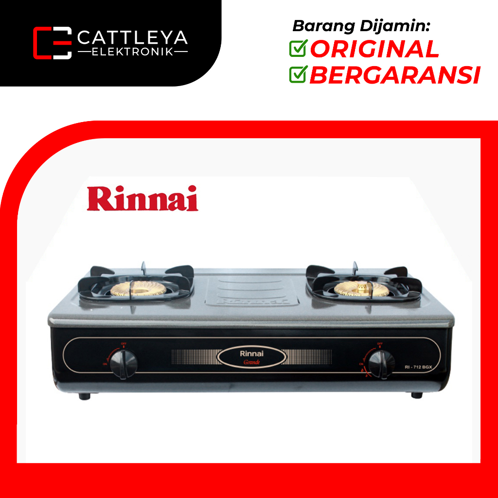 [COD] RINNAI KOMPOR RI 712BGX / RI-712BGX / RI 712 BGX / RI712 BGX (2 TUNGKU) GARANSI RESMI