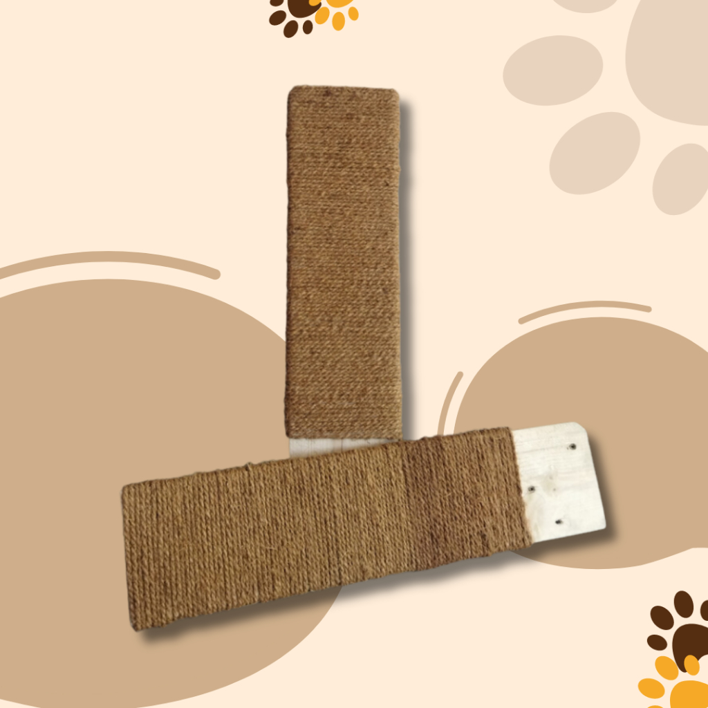 Papan Garukan Kucing - Cat Scratcher Kayu Jati - Cakaran Kucing Condo