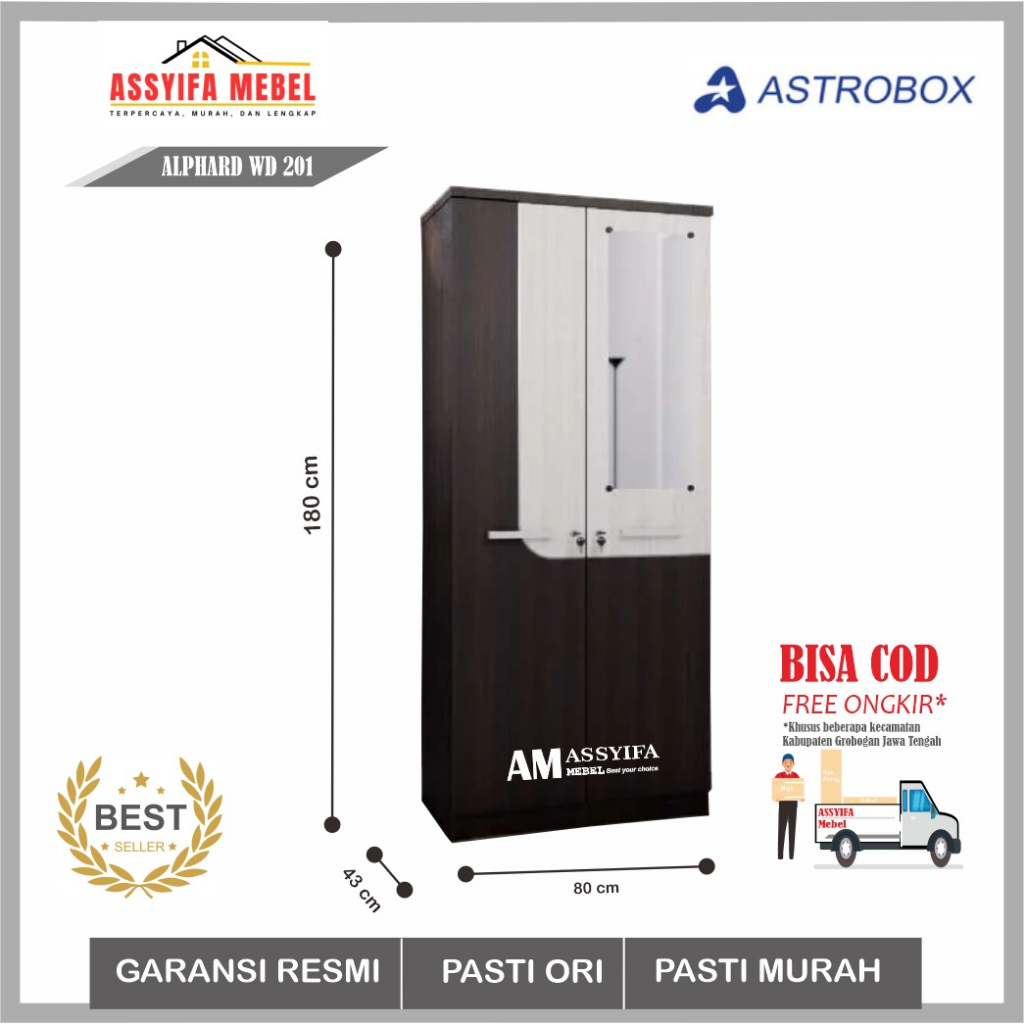 Lemari Pakaian Modern Minimalis Hitam 2  Pintu | Lemari Pakaian Modern Minimalis Putih Hitam 2 Pintu