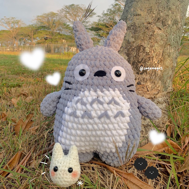 Amigurumi Totoro Studio Ghibli Plushie Boneka Rajut Totoro Ghibli Boneka Totoro [ JUMBO SIZE ] | sag