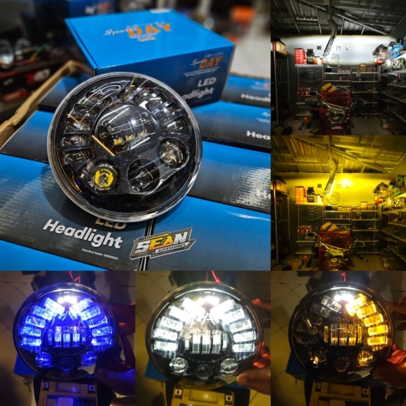 Daymaker 7inch 19 led daymaker ninja tiger vixion scorpio