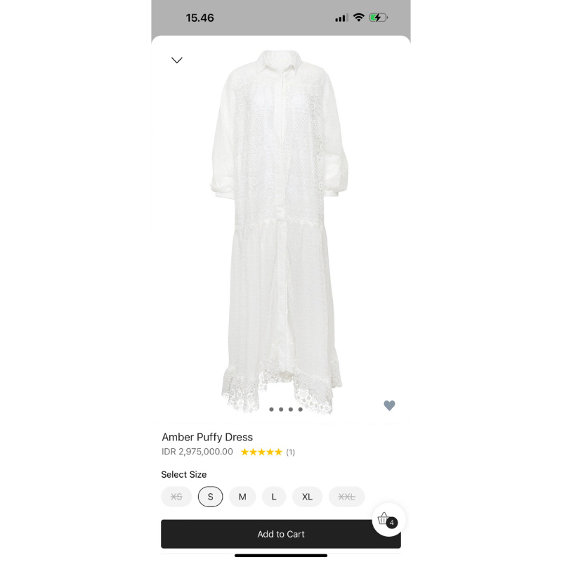 warehouse sale Benang Jarum Dress white S