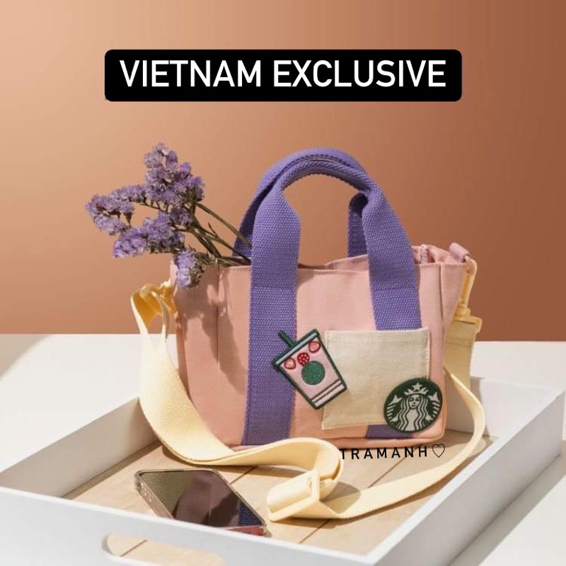 Promo Tas Kanvas Starbucks Block Bag Motif Tumbler