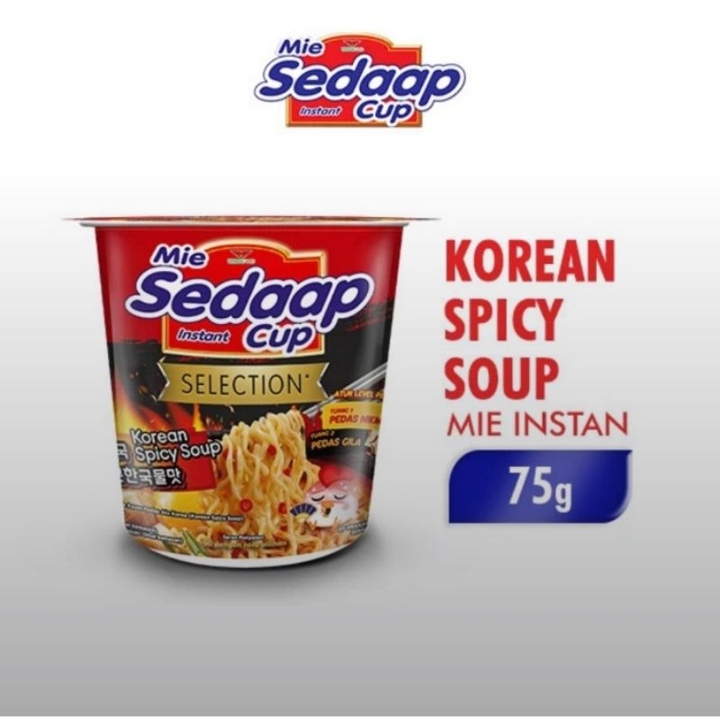

Mie Sedaap Mie Instan Korean Spicy Soup Cup 75gr