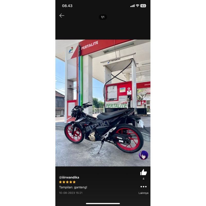 Striping Set Stellar Blue Satria Fu Fi Tulisan Raider Fi Original SGP