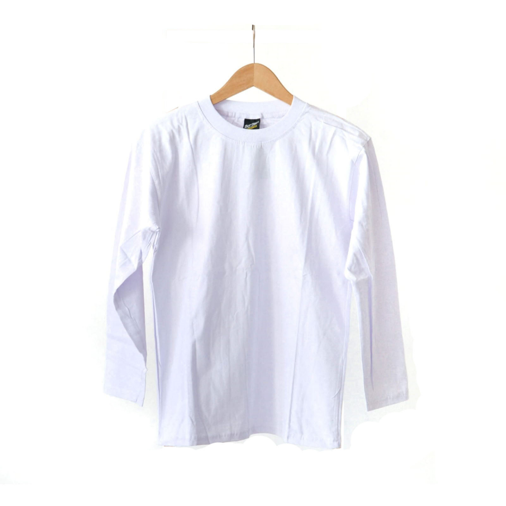 Kaos Polos Putih Lengan Panjang / Kaos Polos / Kaos Lengan Panjang / Kaos Putih Panjang