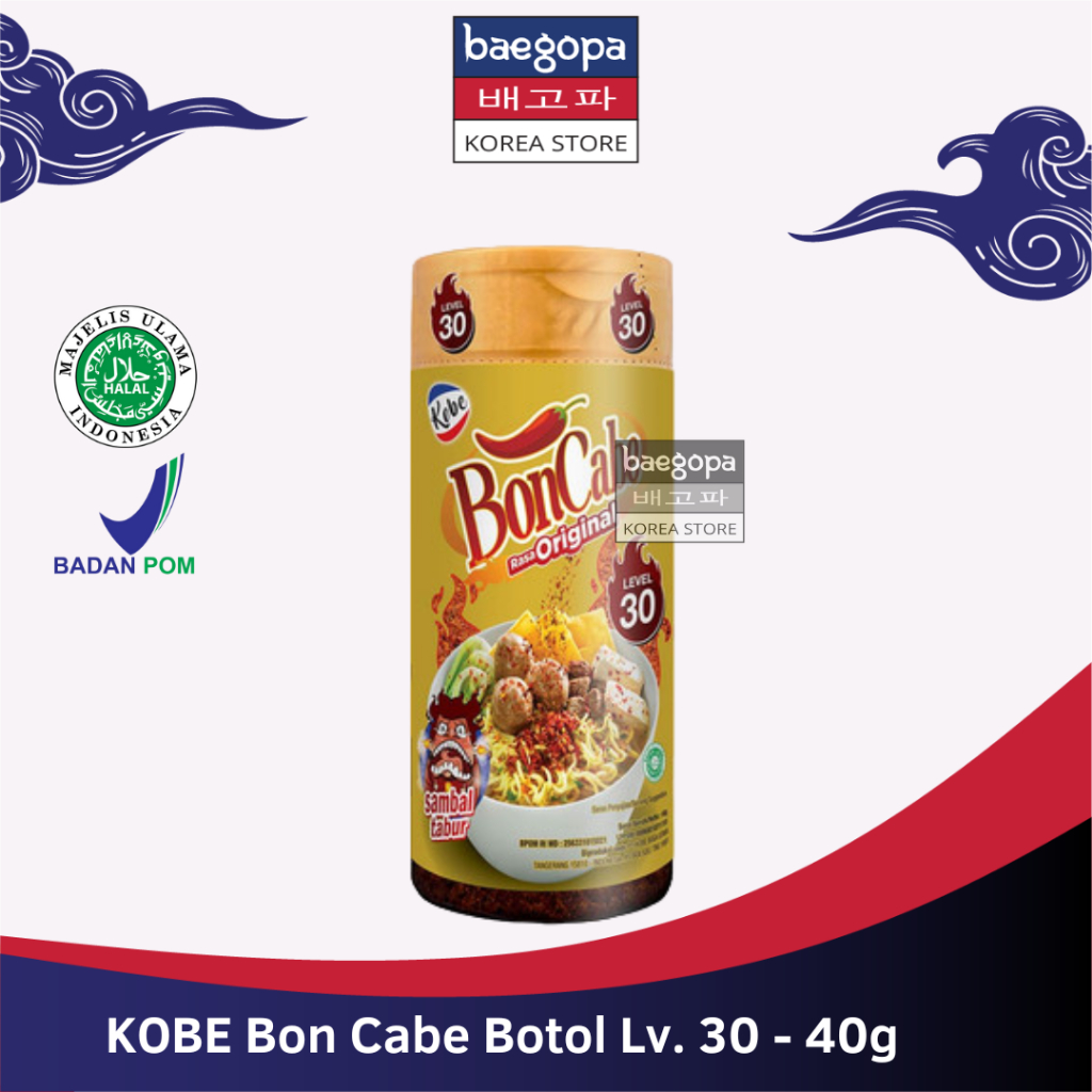 

KOBE BONCABE Level 30 Bon Cabe Botol 40 g Halal │ Lv. 30 Bubuk Cabai Pedas...||