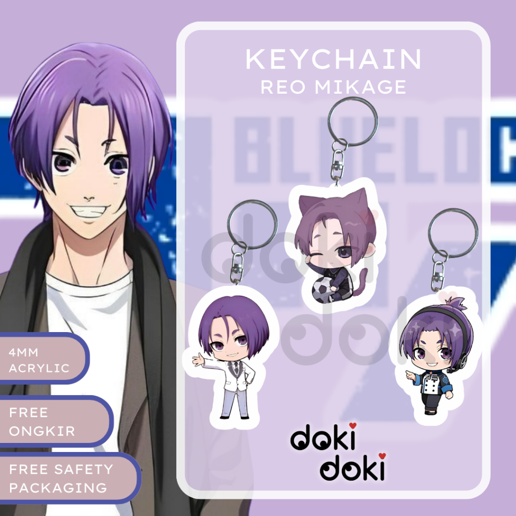 GANTUNGAN KUNCI KEYCHAIN ANIME REO MIKAGE BLUE LOCK