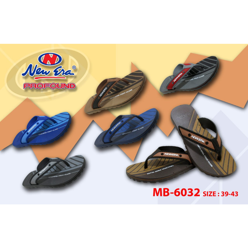 GROSIR ~ REAL PIC Sandal karet Pria VIRAL model Japit  - Size 39-43 - New Era MB-6032