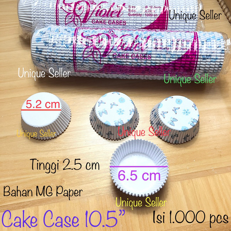 Baru [Isi1000] Kertas Alas Kue Lumpur 10.5 Motif & Putih Violet / Alas Kue Apem / Kertas Alas Pie