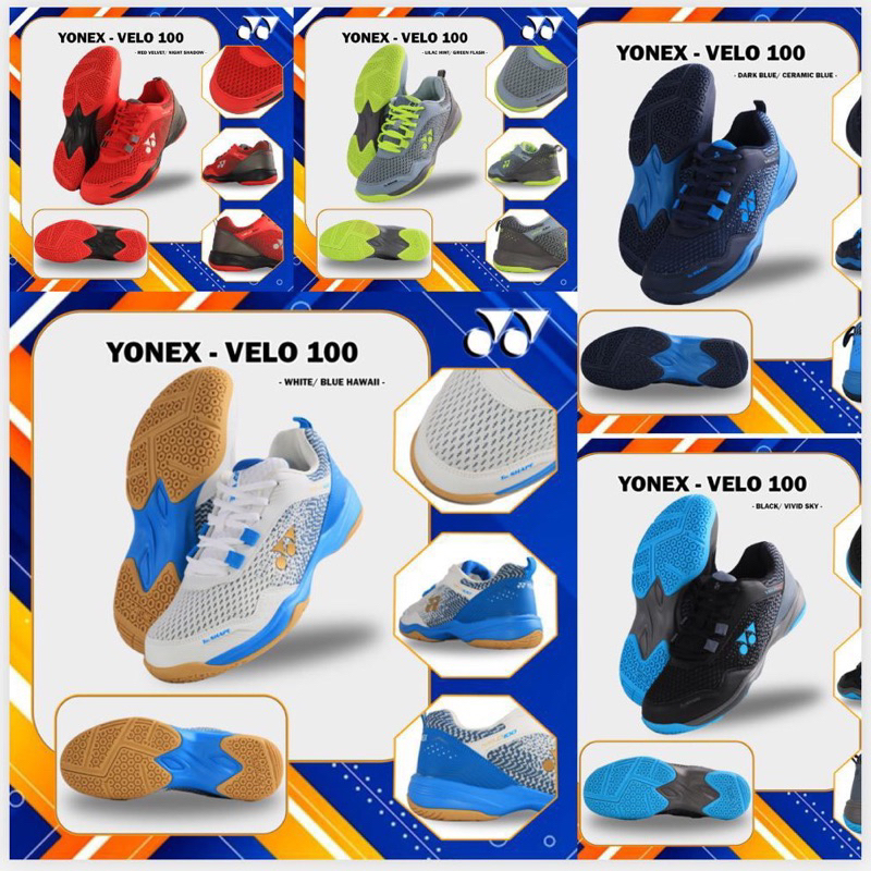 Sepatu Badminton Yonex  Velo 100 Original