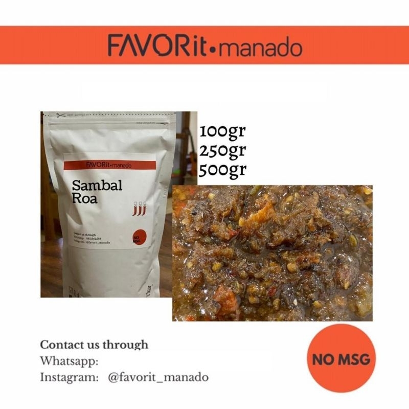 

Sambal Roa 100gram