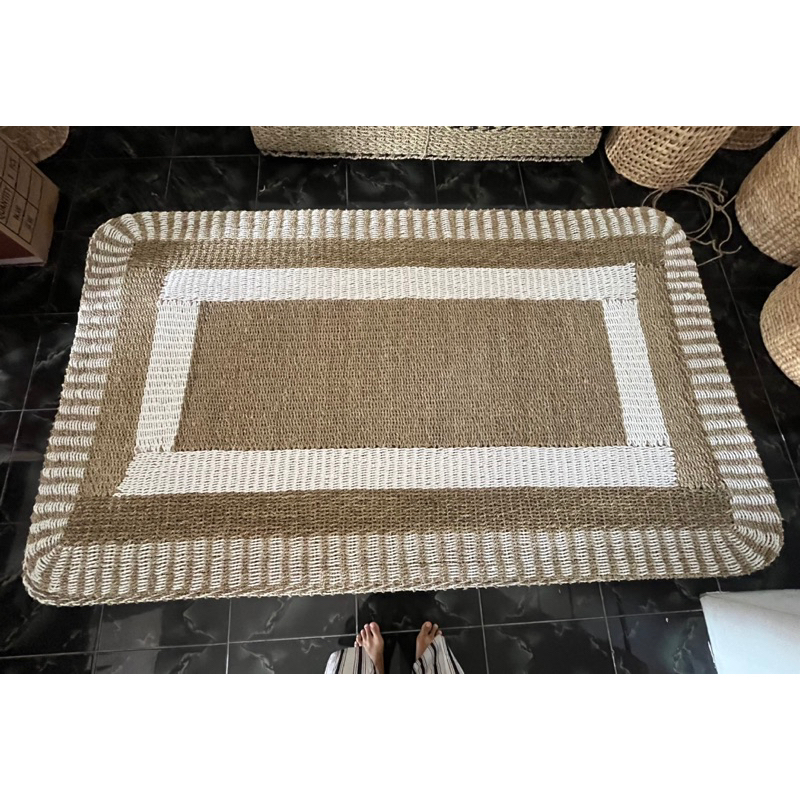 Karpet Anyaman Persegi Panjang/ Rug Rotan Persegi Panjang