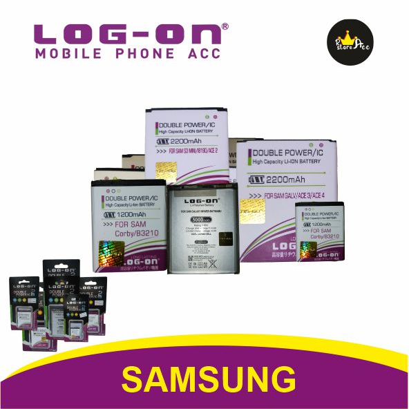 BATERAI LOG ON SAMSUNG J1/J120/J2PRIME/J2/V/ DOUBLE POWER