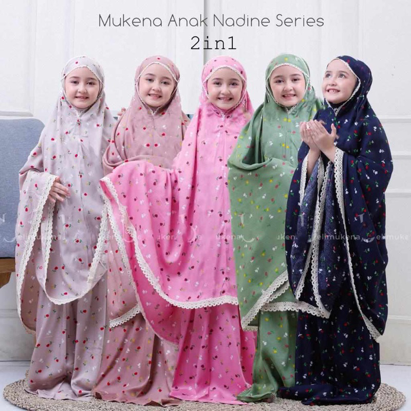 MUKENA ANAK RAYON 2IN1 MOTIF NADINE