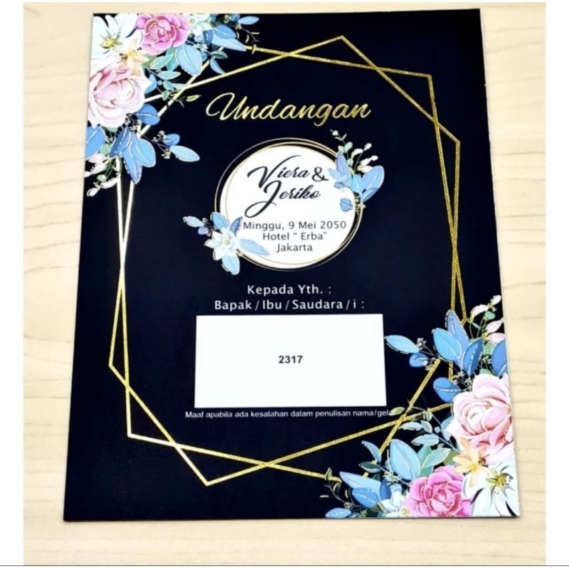 ERBA 2317 Era Baru Blangko Undangan Nikah Pernikahan Invitation Cards