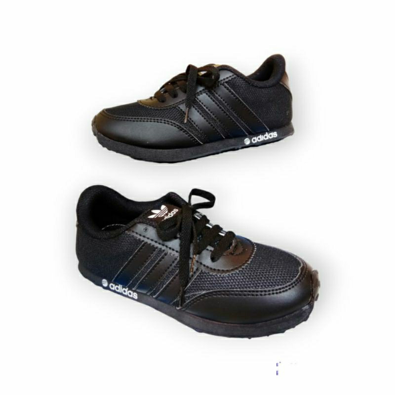 Sepatu Anak Sekolah Tk Sd Full Hitam Model Tali Sepatu Anak Laki Laki dan Perempuan Sneaker Olah Rag