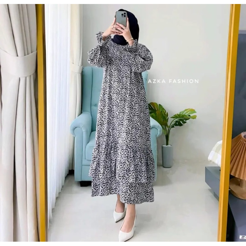 Jual dress azka bunga gamis bunga gamis model gamis terbaru model gamis simple tapi mewah baju gamis