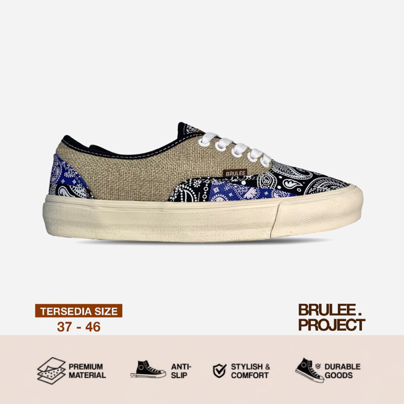 BRULEE PROJECT Authentic Goni x Batik Pisley x Corduroy | Sepatu Casual Pria Wanita