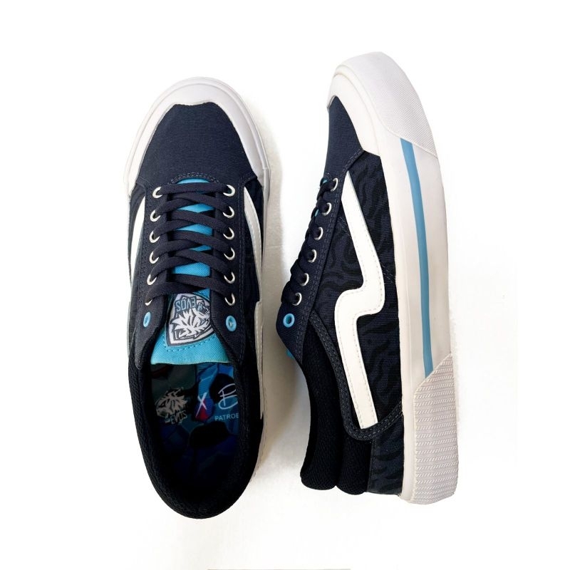 Sepatu Patrobas x Evos Low Series Navy Original Limited Edition Free Kaos Kaki