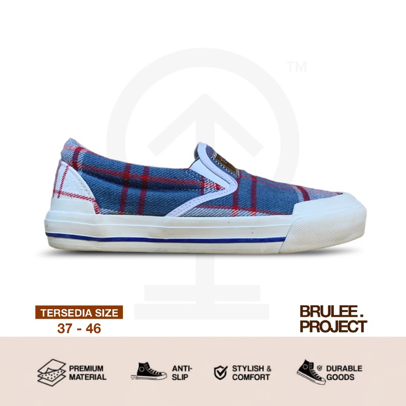 BRULEE.PROJECT SLIP ON SUPER FLANEL - BLUE