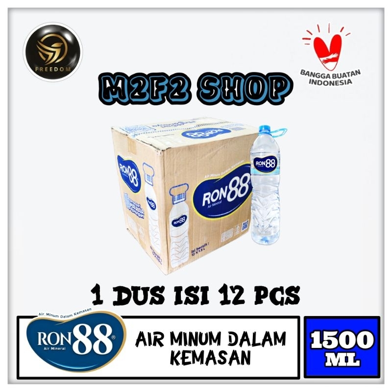 

Air Mineral Ron 88 Besar Botol Pet - 1500 ml (Kemasan Karton)