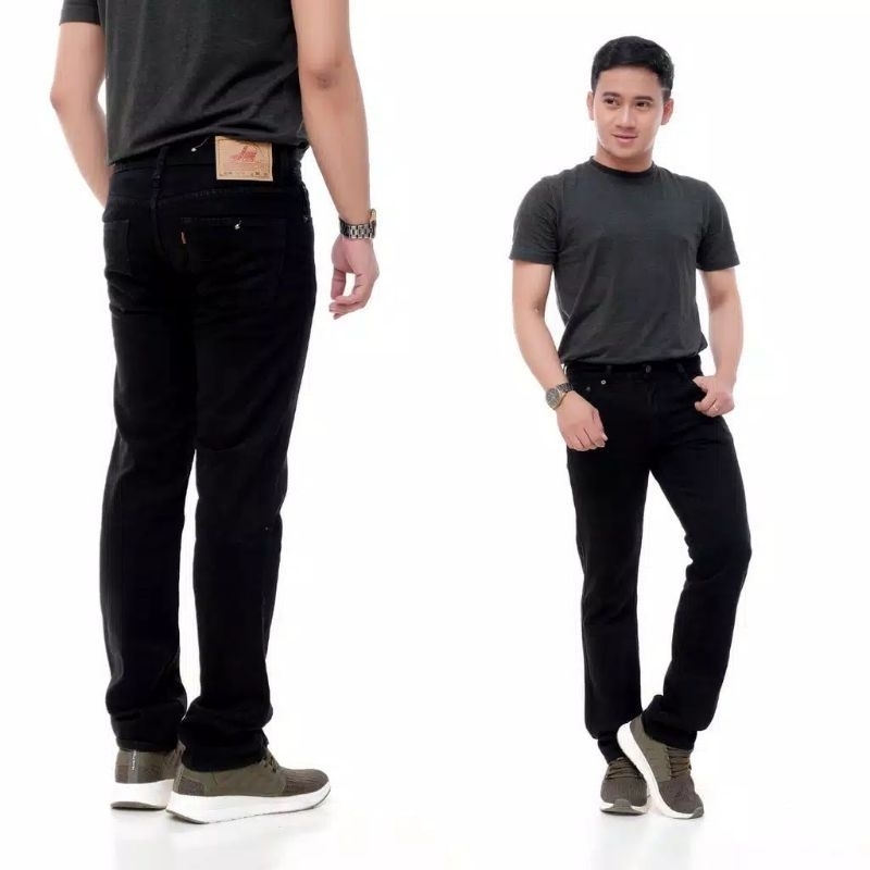 Celana jeans pria standar reguler panjang bisa cod original denim