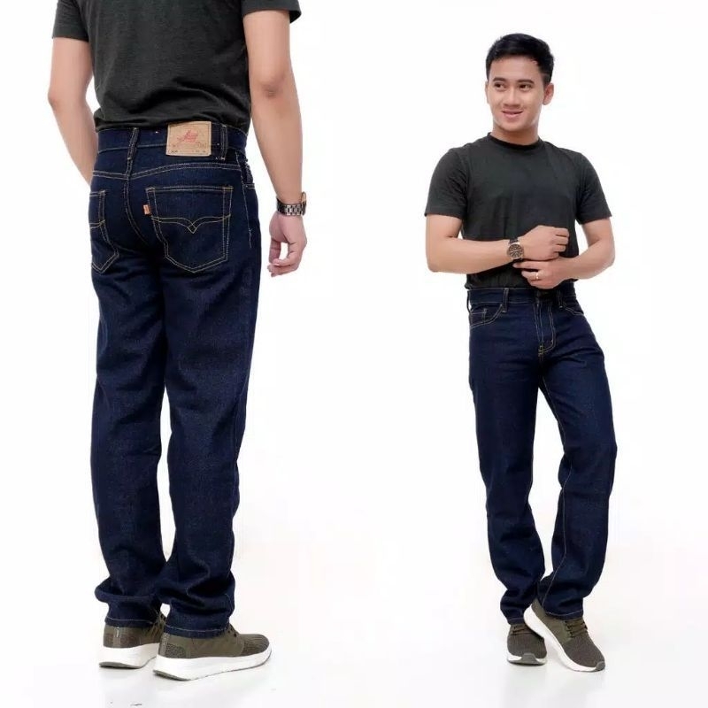 Celana jeans pria standar reguler panjang bisa cod original denim cowok