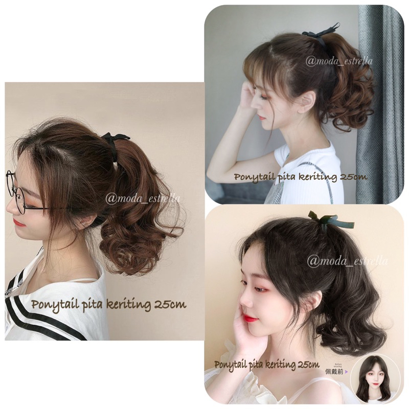 TALI PITA KERITING TEBAL &amp; TIDAK MENGKILAP DIJAMIN UANG KEMBALI / TIE PONYTAIL CURLY/FAKEHAIR / TALI EKOR KUDA/RAMBUT PALSU/HAIRCLIP/  KUNCIRAN EKOR KUDA  CURLY LURUS FAKEHAIR /HAIRCLIP / RAMBUT PALSU /FAKE PONYTAIL /HAIRCLIP HUMAN HAIR/HAIREXTENTION /WIG