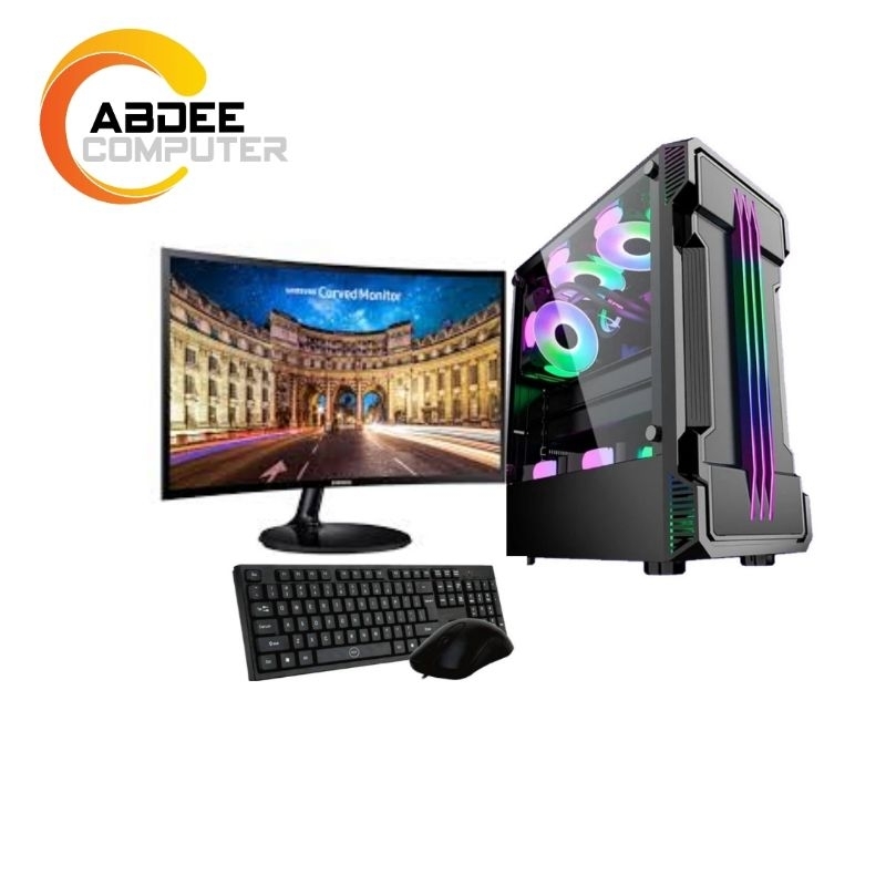 PC GAMING CORE I5 10400F RAM 16 GB SSD 256 GB VGA 4 GB RX 6500XT LED 24 INCH FULLSET