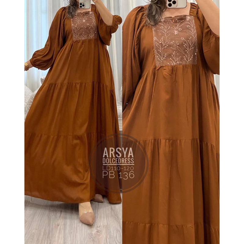 Daster Arab Dolce ARSYA Dress Rayon Flowy Ori
