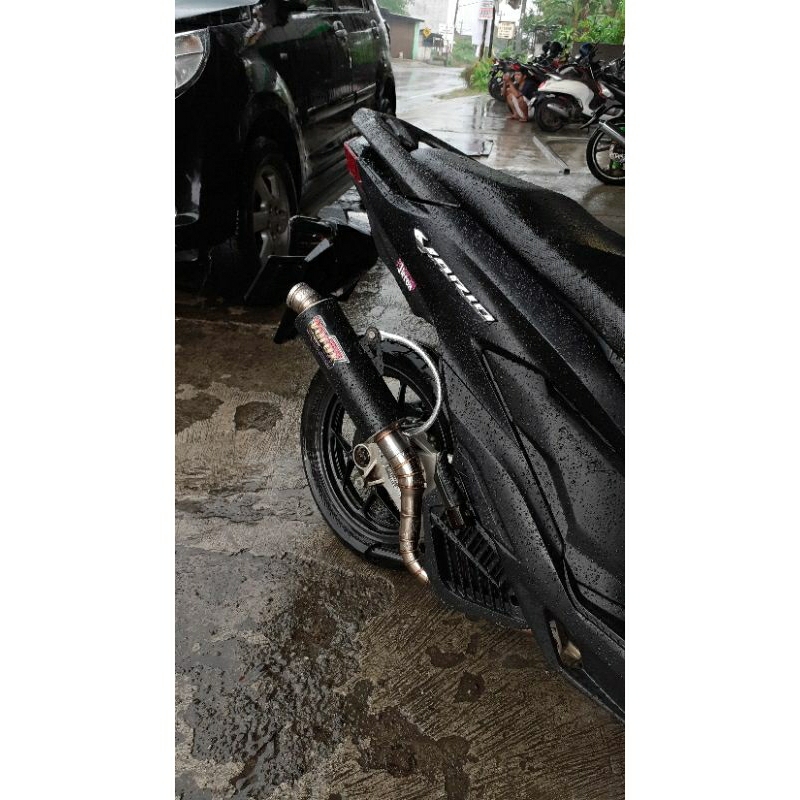 Knalpot racing verox original tipe VR7LONG black fullsysteem cobra for aerox vario nmax beat pcx mio
