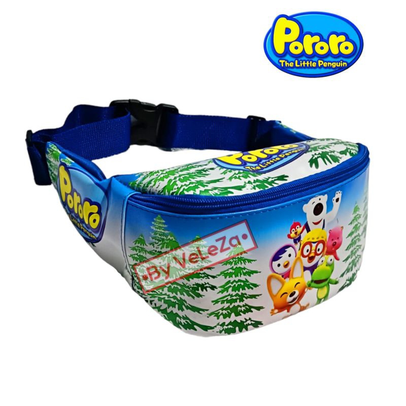 Waistbag anak karakter PORORO the little penguin - tas anak