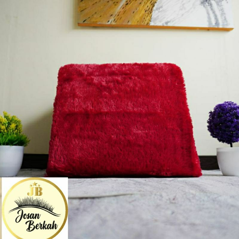 BANTAL DUDUK BULU BANTAL LESEHAN BULU RASFUR  (SUPER JUMBO 60X60 CM) EMPUK DAN MANTUL