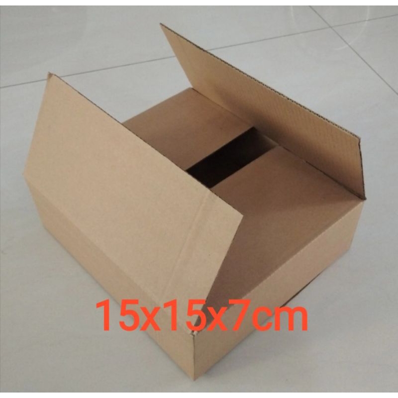 

Kardus/Karton/Box/uk. 15x15x7 cm untuk packing singelwall polos