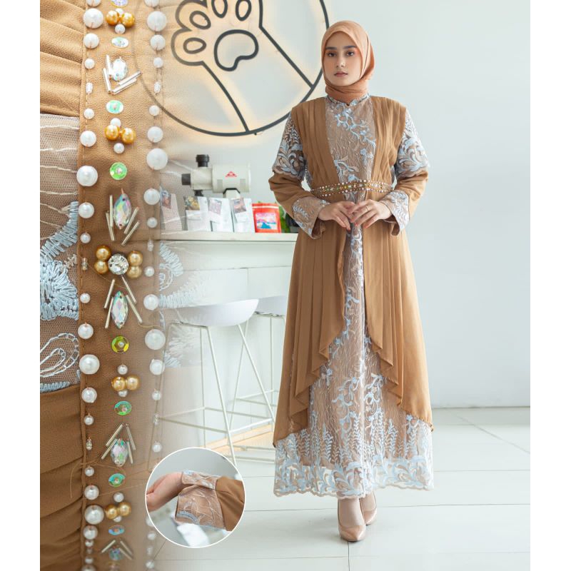 KEBAYA MODERN//GAMIS COROLLA//SERAGAMAN KELUARGA//BAJU PESTA LAMARAN//KEBAYA WISUDA//BAJU LEBARAN//KEBAYA ORIGINAL//BY DIPA COLLECTION