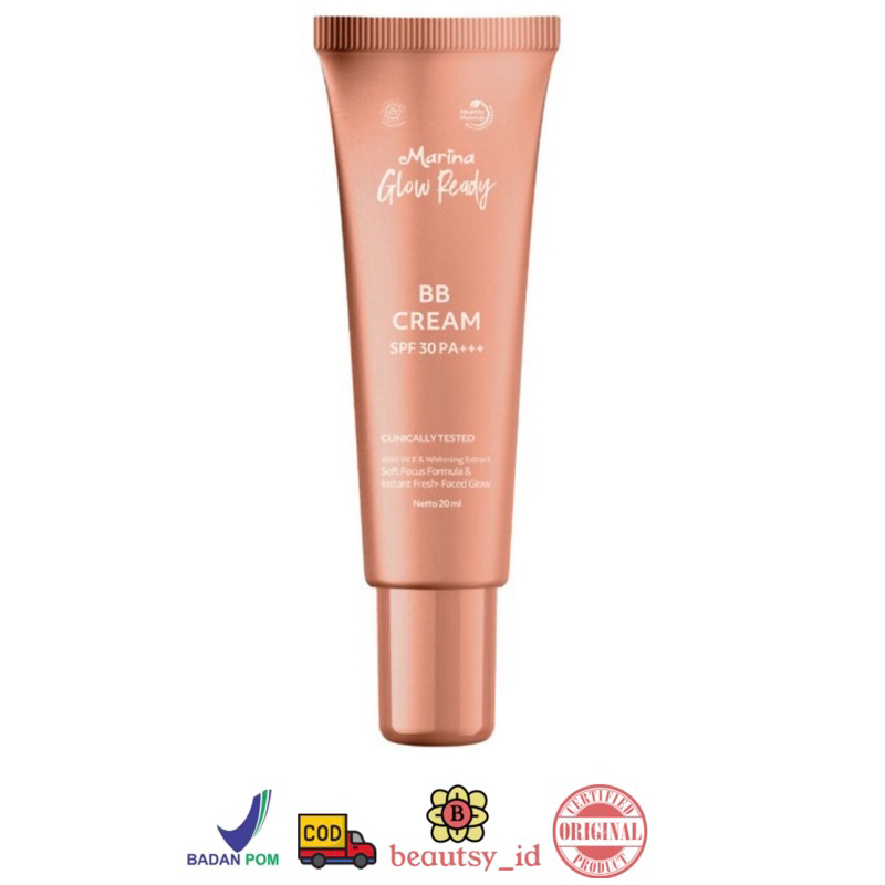 Marina Glow Ready BB Cream SPF 30 PA+++ Original BPOM Mencerahkan