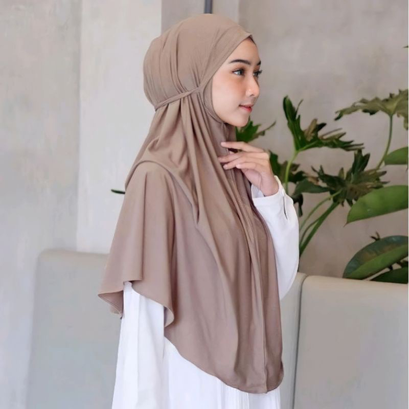 Jilbab Bergo Maryam Tali Jersey Jilbab Instan Bergo Tali Jersey Premium